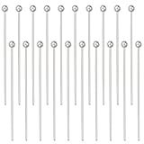 Beebeecraft 1 Caixa 50 Pinos De Cabeça Esférica Prata Esterlina 925 Pinos De Olho De Bola 25 Mm Achados Para Fazer Joias Para Berloques De Contas Faça Você Mesmo
