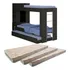 Beliche Cama Aux 3 Colchões Ditália Treliche Cm-15 Pt Cozy Cor Preto