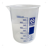 Béquer Becker Plástico 1000ml Forma Baixa Graduado