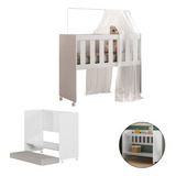 Berço 100  Mdf Multifunções Portátil Rodinha Reforçado Bebê