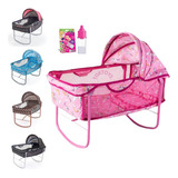 Berço Balanço Boneca Bebê Reborn Ninar Alive Milano 62 Cm