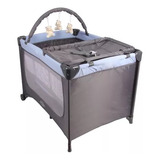 Berço Portátil Baby Style Compacto Joly Cinza Rosa Azul Cor Cinza azul