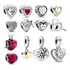 Berloque Charm Pingente Coração Prata 925 Pulseira Bracelete
