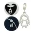 Berloque Charms Filha Menina Pedra Zirconia Cravejada Prata