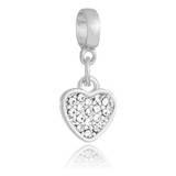 Berloque Coracao Cravejado Zirconia