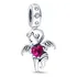 Berloque Cupido Zirconia Rosa Apaixonados