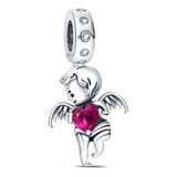 Berloque Cupido Zirconia Rosa
