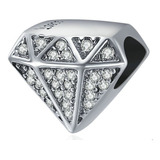 Berloque Diamante Prata 925