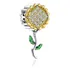 Berloque Girassol Em Prata 925