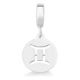 Berloque Medalha Signo Gemeos