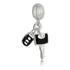 Berloque Pingente Charm Chaves De Carro Prata 925 De Lei