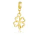 Berloque Trevo 4 Folhas Sorte Banhado A Ouro 18k Premium
