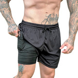 Bermuda 2 Em 1 Short Duplo Masculino Academia Treino Corrida