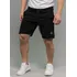 Bermuda De Moletom Masculina Preta Algodão Premium Detroit