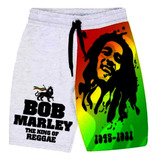 Bermuda De Moletom Shorts Bob Marley Reggae Md02