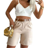 Bermuda Feminina Short Longo