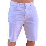 Bermuda Jeans Branca Masculina