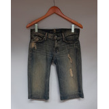 Bermuda Jeans Destroyed 7 For All Mankind Tamanho 36!