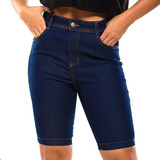 Bermuda Jeans Feminina Cintura
