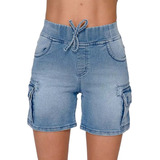 Bermuda Jeans Feminina Meia