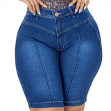 Bermuda Jeans Feminina Plus