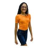 Bermuda Jeans Infantil Menina