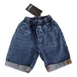Bermuda Jeans Luxo Estonada Infantil Menino Lessa Kids 8171