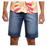 Bermuda Jeans Masculino Tradicional