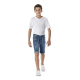 Bermuda Mania Kids Jeans Infantil Juvenil Menino Confortável