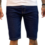 Bermuda Masculina Jeans Slim Com Elastano Lycra Premium