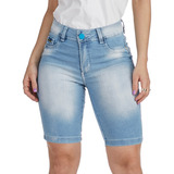 Bermuda Short Jeans Feminino
