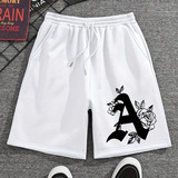 Bermuda Short Moletom Rosas