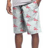Bermuda Shorts Moletinho Flamingo