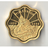 Bermudas 20 Dolares Ouro 8 Gr 999 Virada Do Milenio Rara