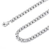 Besteel Colar De Elos De Corrente De Trigo De Aço Inoxidável Feminino De 2 A 4 Mm 40 A 91 Cm, Aço Inoxidável