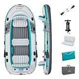 Bestway Hydro-force Adventure Elite X5 Conjunto De Barco Flutuante Inflável Para 5 Pessoas | Inclui Barco Inflável, Remos De Alumínio, Bomba Manual, Bolsa De Transporte E Bolsa De Equipamentos