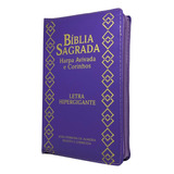 Bíblia Com Letras Grande Zíper Gigante Hipergigante Roxa E Índice Masculina Feminina Promoção