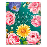 Bíblia Leia E Anote Verde Floral Nvt Com Espaço Para Anotações