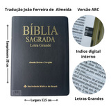 Bíblia Letra Grande Capa Preta João Ferreira De Almeida Com Índice Lateral Ccb Tamanho Medío Ideal Para Colocar Na Pasta