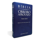 Bíblia Obreiro Aprovado Média Luxo Harpa Cristã Azul Cpad-sp, De João Ferreira De Almeida. Editora Cpad, Capa Mole Em Português, 2023