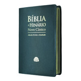 Bíblia Sagrada Hinário Cântico Letra Gigante Luxo Preta Beira Dourada Ipb