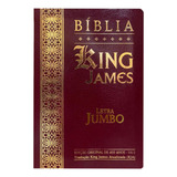 Bíblia Sagrada Jumbo King James Coverbook Bordô 15,5x22cm