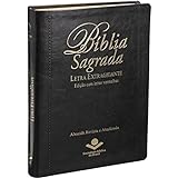 Bíblia Sagrada Letra Extragigante Com índice - Capa Preta: Almeida Revista E Atualizada (ara) Com Letra Vermelha