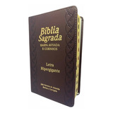 Bíblia Sagrada Lt Hipergigante Pu Com Índice E Harpa Marrom