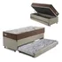 Bicama Baú Com Linho Bege 120x203 C/colchão Relax Adorabile
