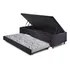 Bicama Box Com Baú Solteirão Suede 96x203 E Colchão Auxiliar Cor Preto