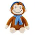 Bicho De Pelucia George Curioso Cachecol Azul 30 Cm