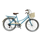 Bicicleta 26 Retro Ceci Feminina Newbike Retro Ceci R26 Tamanho Do Uadro 26 - Azul-celeste/creme