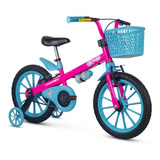 Bicicleta Aro 16 Absolute Passeio Infantil Kids Unicórnio Cor Rosa/azul