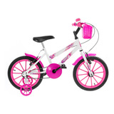Bicicleta Aro 16 Feminina Ultra Kids Com Rodinha + Cestinha
